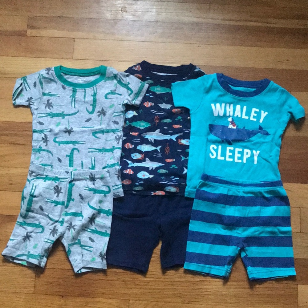 3 pairs of Short Sleeve/Shorts Pajamas